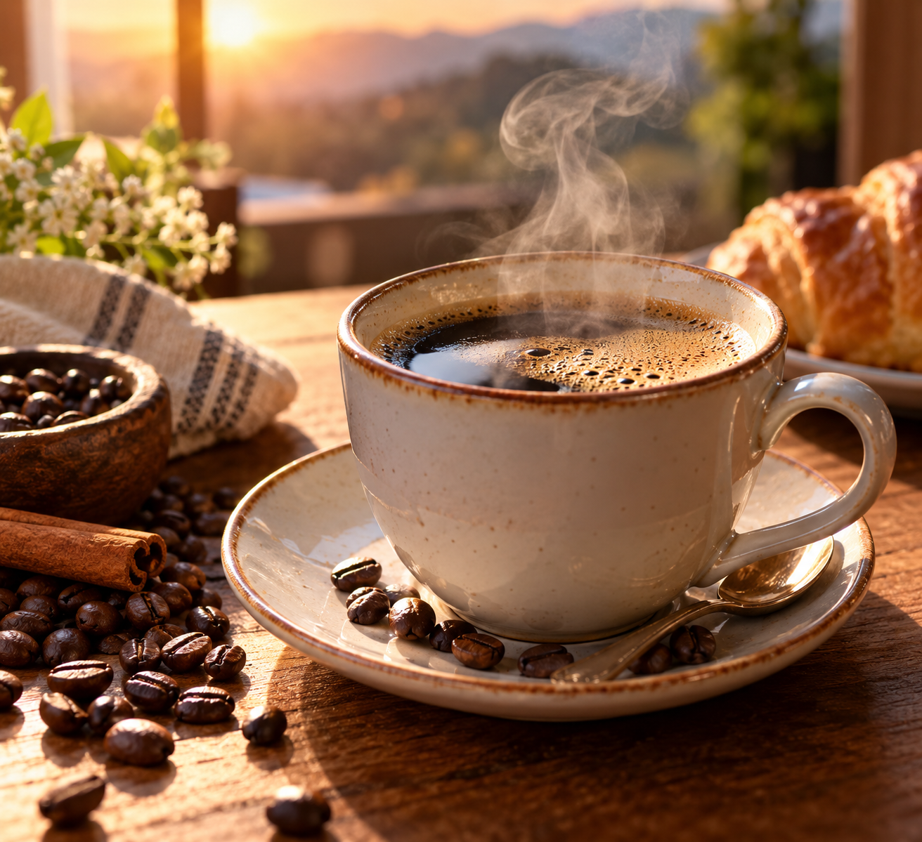 Café DXN servido en taza